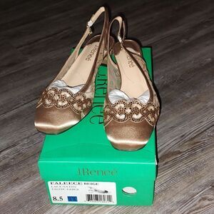 J.Renée Faleece Slingback Pump  Beige  Sz 8.5W NEW
